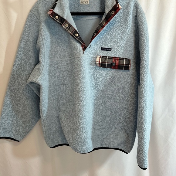 Southern Proper All Prep Pullover Light Blue Snap Button Mock Jacket Mens M - Picture 2 of 12